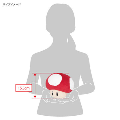超級瑪利歐全明星系列 1 件紅色蘑菇毛絨玩具